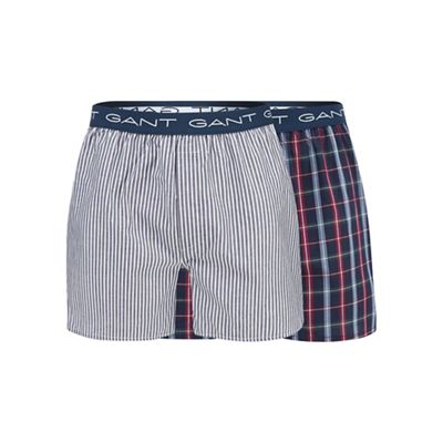 Pack of two blue woven boxer shorts